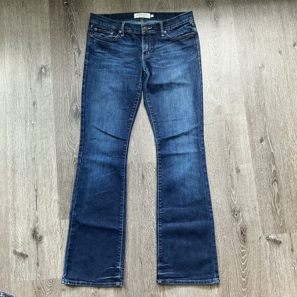 Abercrombie & Fitch Womens Low Rise Emma Jeans Dark Wash 6R Y2K - Picture 1 of 10